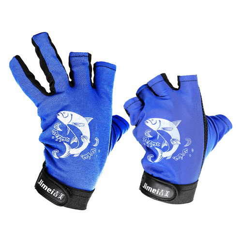 Special fishing gloves, thin, finger-less, summer sun protection, non-slip, wear-resistant, professional lure equipment for fishing