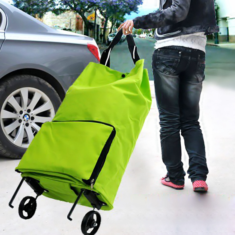Folding handheld shopping bag
