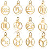 Golden zodiac signs stainless steel, pendant, accessory, wholesale