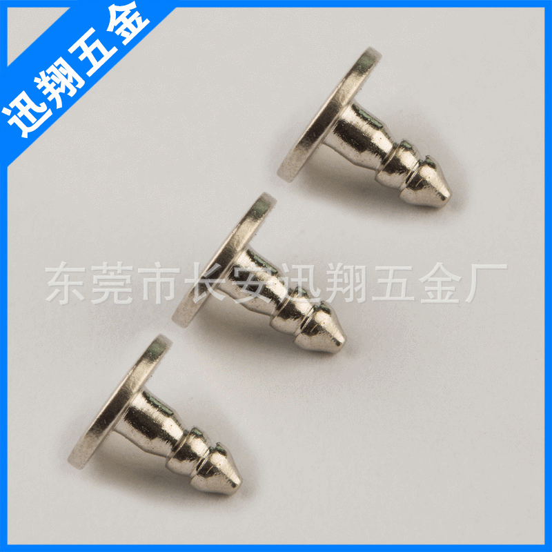 车削件批发生产 镀镍紧打钢钉 金属类型车削件 铆钉车削件