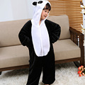 厂家法兰绒儿童卡通连体睡衣熊猫男女童可爱保暖家居服表演服批发