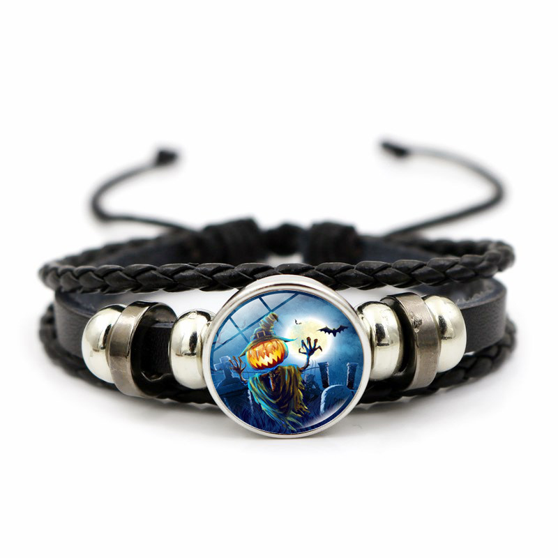 Bracciale con perline tema halloween gioiello in metallo_voghion.com