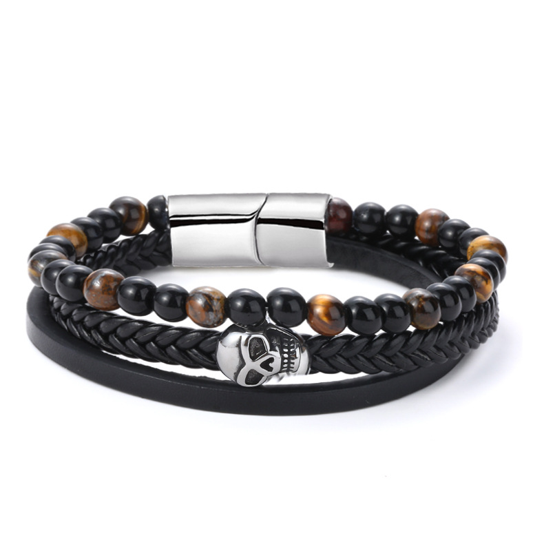 Mode Schädel Legierung Überzug Männer Armbänder 1 Stück display picture 4