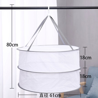 蜂窝眼晒衣篮双层折叠大号晾衣网防风专用晒衣架晾衣网