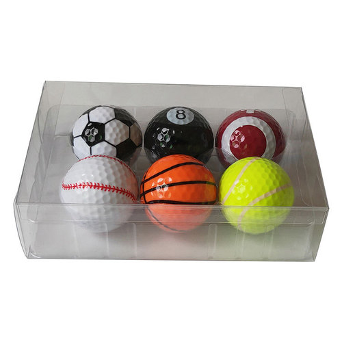Cross-border golf 6-piece sports ball set golf double-layer gift sports ball