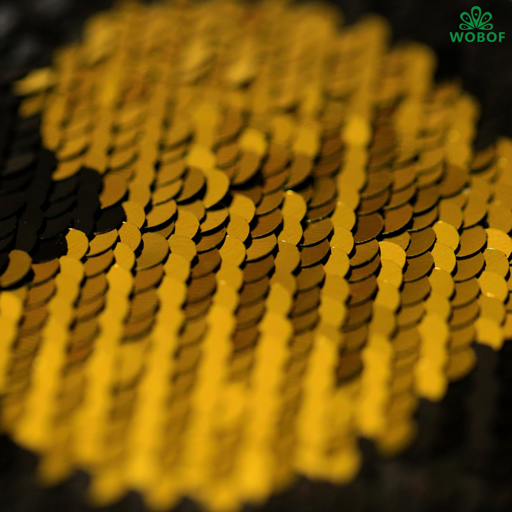 WO-2018厂家直销新款圆形爱心桃心5MM珠片绣章仔可定制