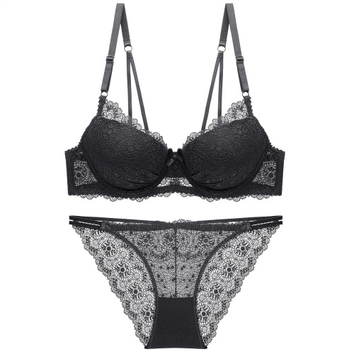 28895 Factory direct sales European and American lace sexy push-up underwear girls bra women's bra set 1816