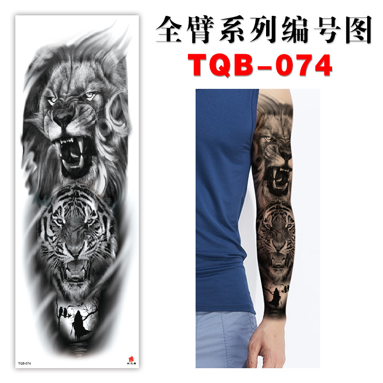 Full-arm tattoo stickers waterproof and...