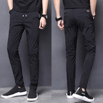 Летние тонкие мужские эластичные штаны, в корейском стиле, оптовые продажи