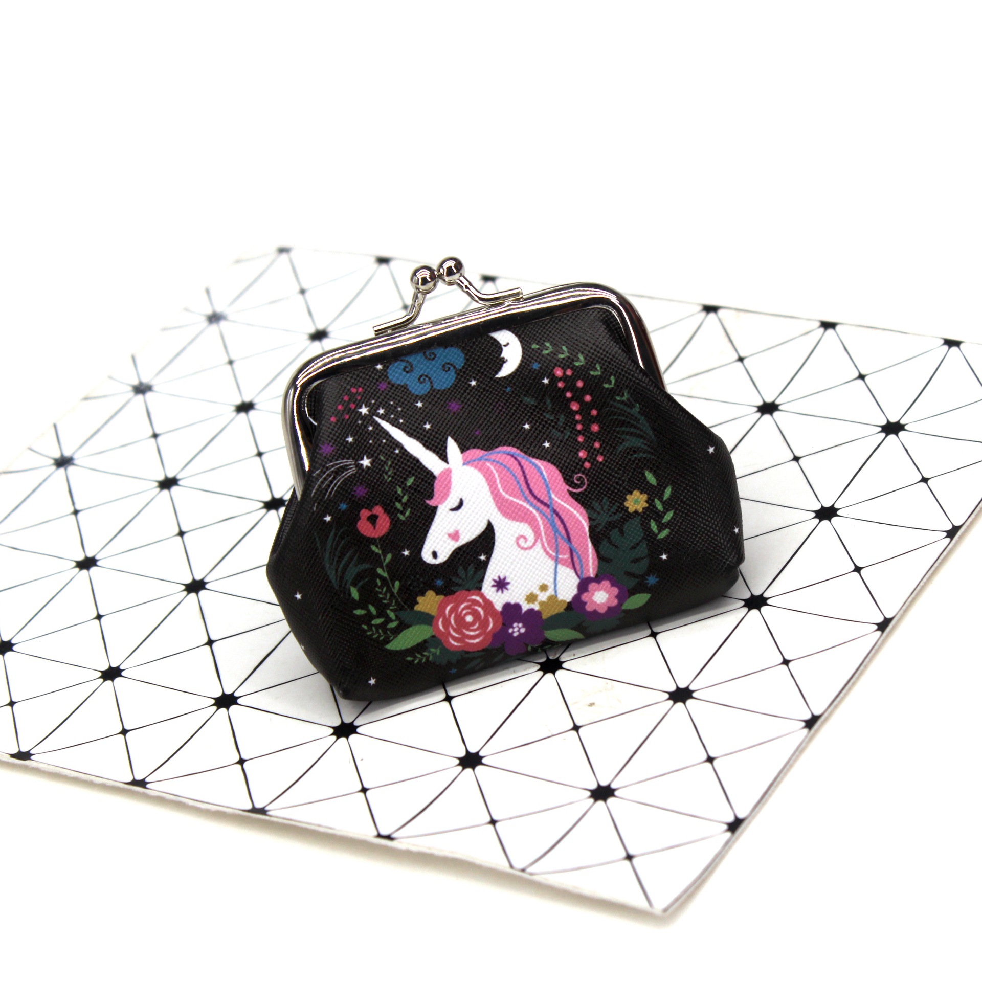 Women's Unicorn Pu Leather Buckle Coin Purses display picture 2