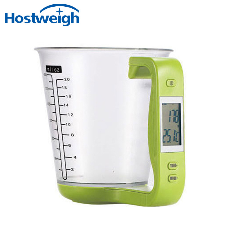 衡赛特ps塑料500g/0.1g电子量勺量杯 多功能透明厨房量杯