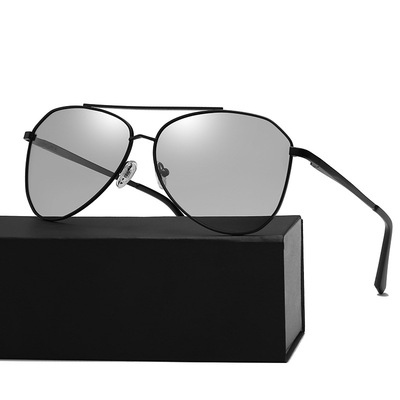 19年新款蛤蟆镜偏光变色日夜两用驾驶潮人镜12038|ms