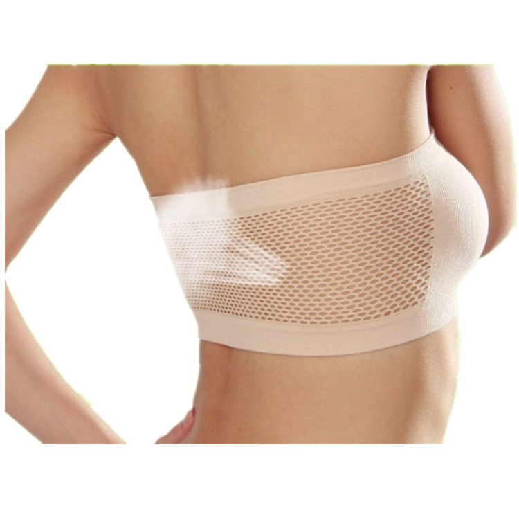 Black Ultra-thin Ice Silk Seamless Back-wrapping Breathable Seamless One-piece Tube Top Strapless Base Bra Bra