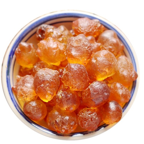 Directly sourced raw Grade A large granular pearl peach resin, paired with a combination of peach resin, soap seeds, and snow fungus.