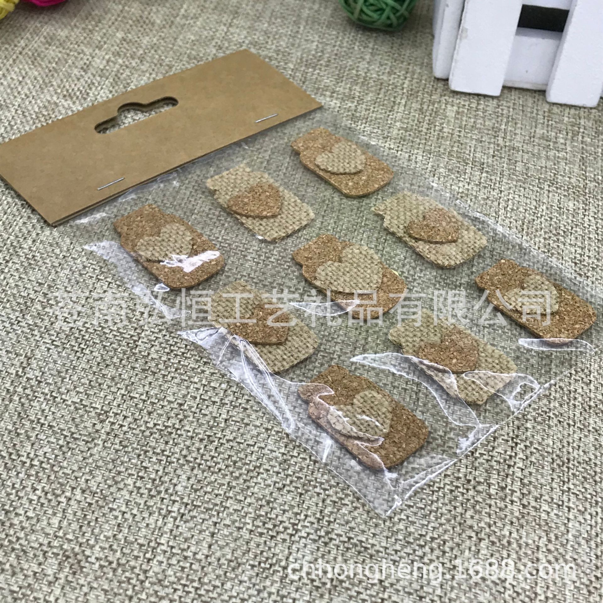 可定制软木麻布配合DlY儿童装饰贴纸OPP袋包装