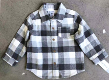 GW-3190童装棉格子衬衫外贸出口整单库存现货欧美原单