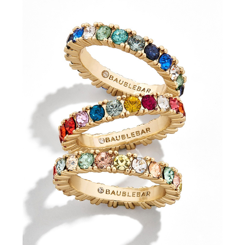 Tmall Fairy Fashion Sterling Silver Diamond Rainbow Color Transfer Ring Ring For Women One Piece Drop Shipping