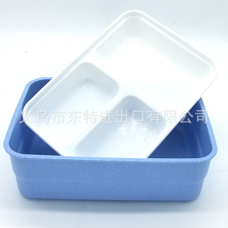Factory direct sales lunch boxes, wheat straw compartments lunch boxes, picnic lunch boxes, sealed lunch boxes, square plastic lunch boxes detail image 9