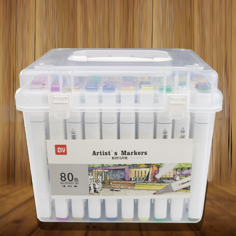 现货套装油性马克笔36色 80色彩色记号笔动漫绘画touch双头马克笔|ms