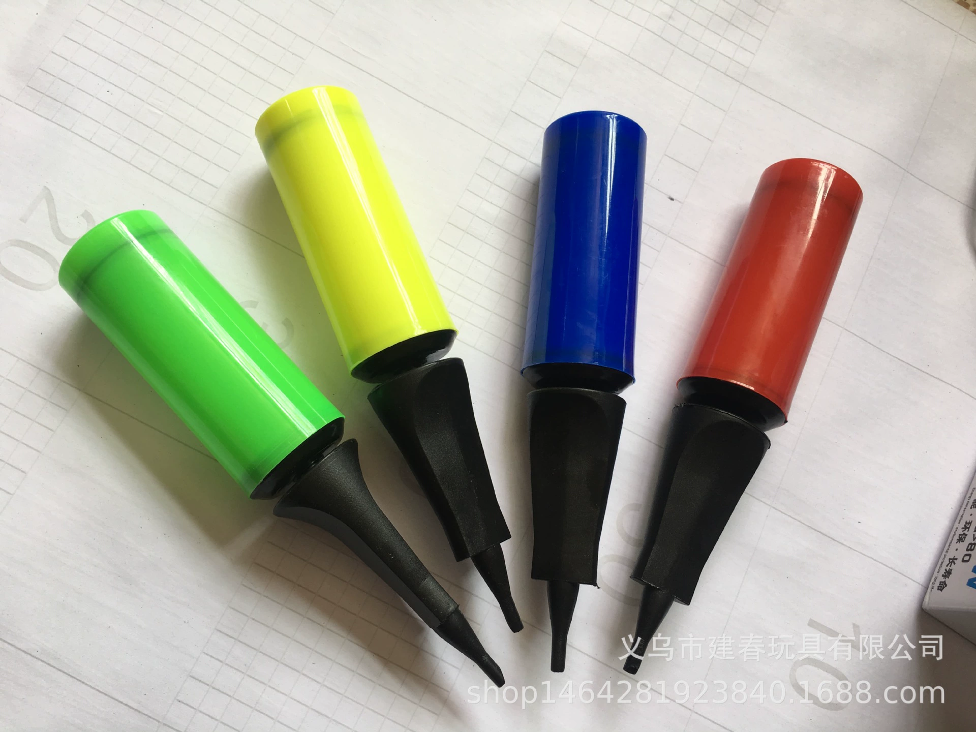 Надувной насос для воздушных шаров смешанного цвета 25cm Портативный двусторонний надувной насос Производитель инструментов оптом для дома