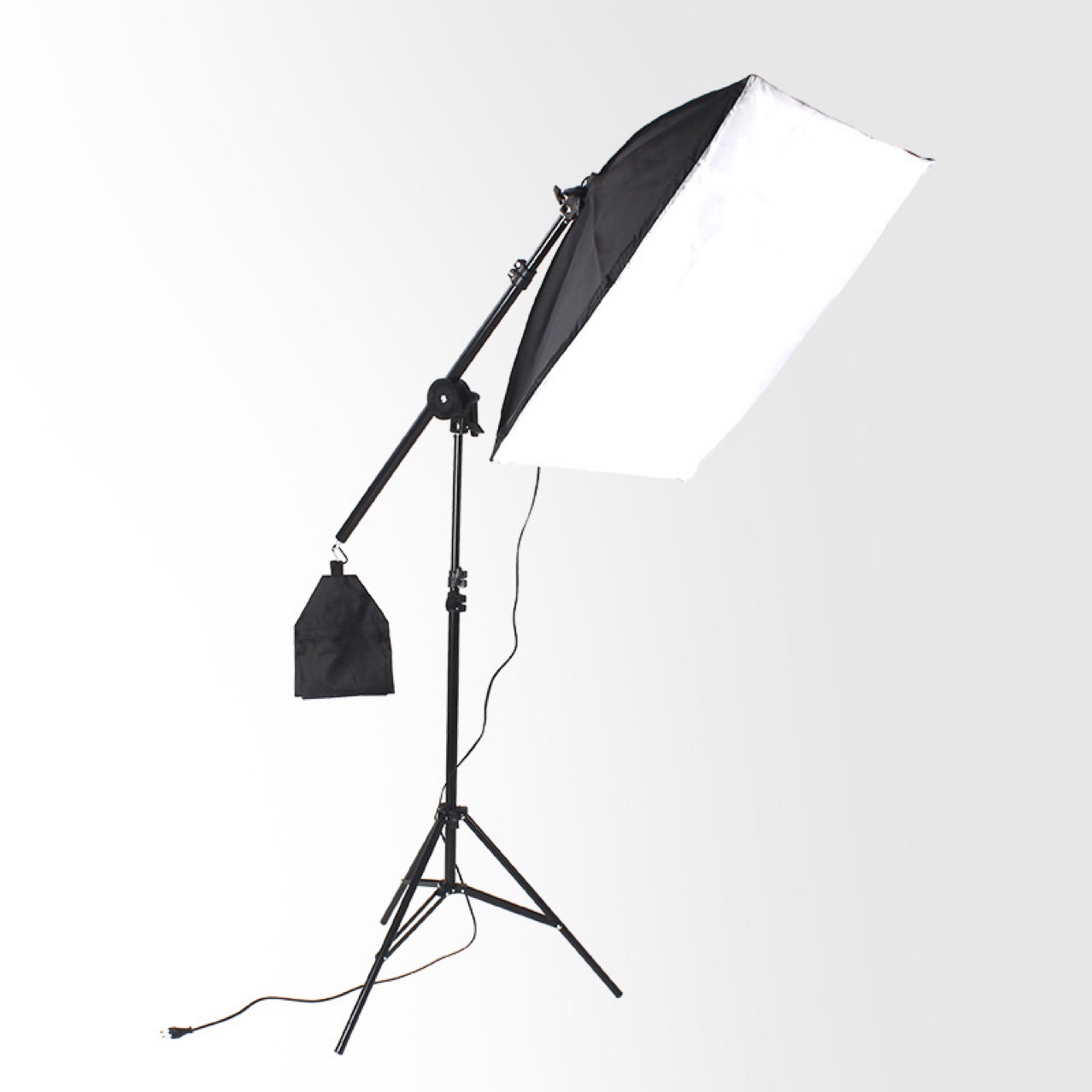 摄影顶灯架套装 2M灯架+顶灯悬臂架专业柔光箱支架厂家直销配沙袋