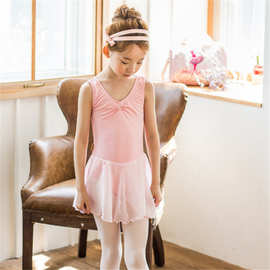 中国舞蹈服装 儿童舞蹈裙练功服形体服 儿童练功少儿舞蹈练功服