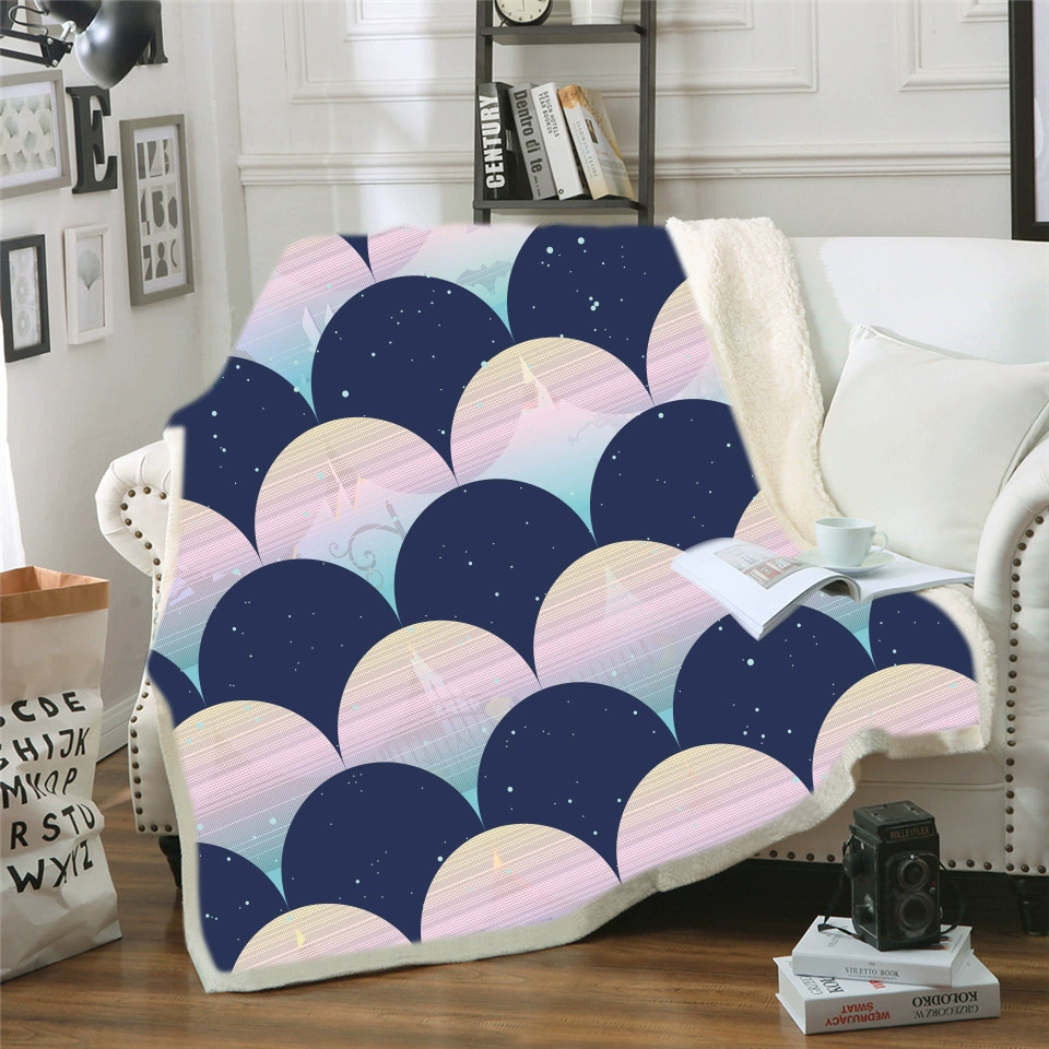 Amazon Мода для взрослых детей 3D цифровая печать весы хлопковое бархатное утолщенное одеяло оптом на заказ