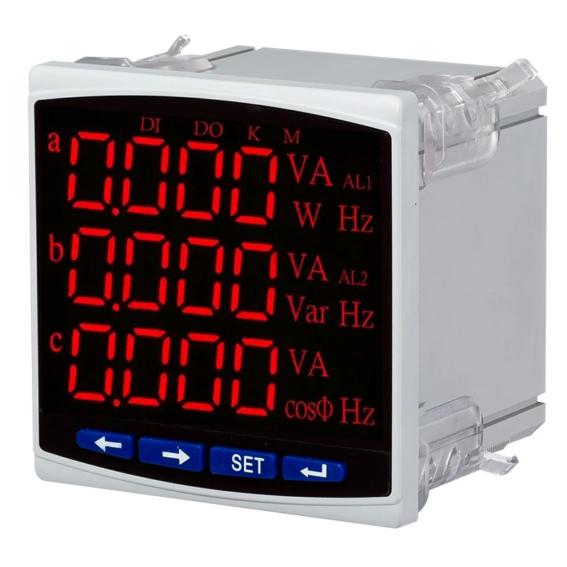 Интеллектуальный цифровой дисплей, трехфазный ток, напряжение, мощность, частота, комбинация энергии, многофункциональный сетевой измеритель мощности