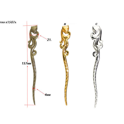 Ao Ke Factory Direct Sales Amazon Best Selling Ancient Bronze Hairpins Fox Mermaid Various Retro Hair Accessories