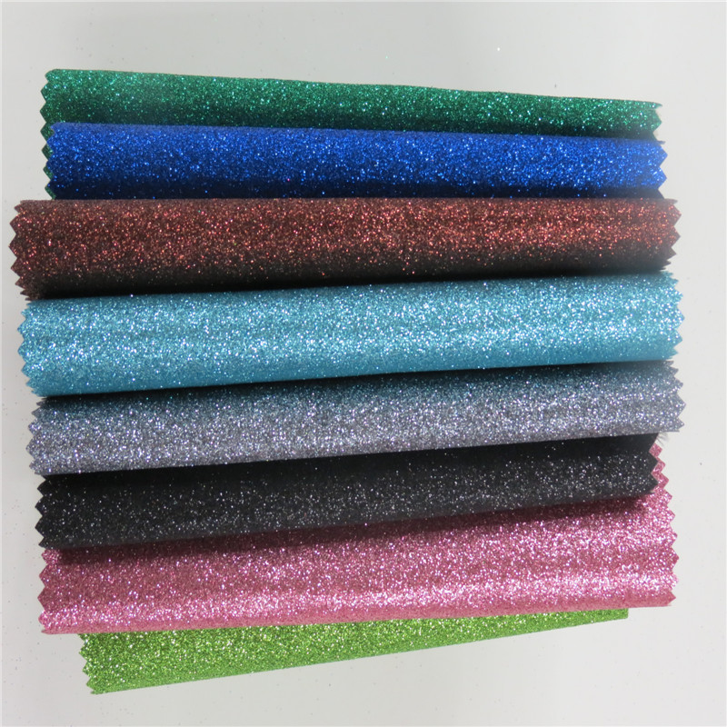 皮革厂家直销金葱装饰合成皮革  广州皮革