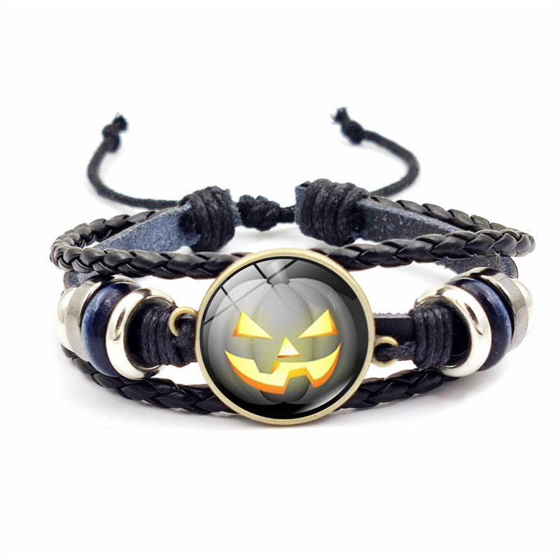 Promoção de Halloween Time Gem Moda Vintage Criativo Pulseira de Vidro Tecido_voghion.com