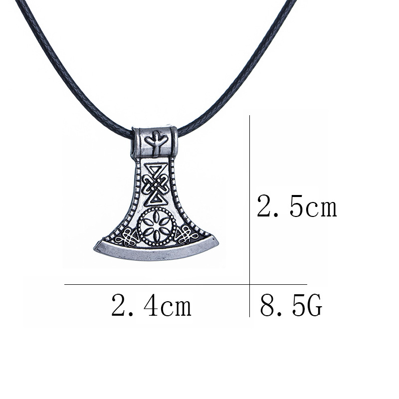 Fashion Viking Retro Axe Men's Pendant  Necklace display picture 2