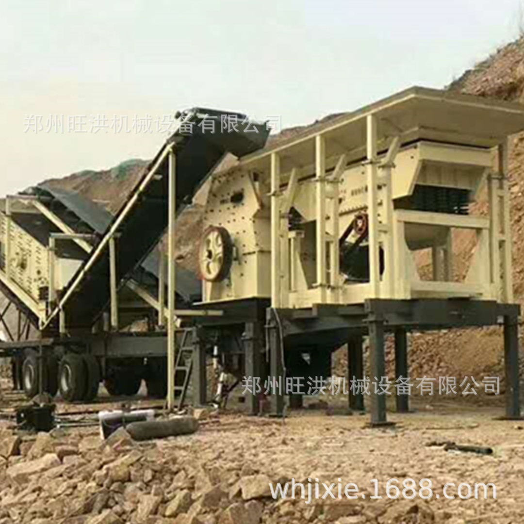 800X800方箱式制沙机设备 方箱环锤破 移动轮胎履带式箱式破碎机