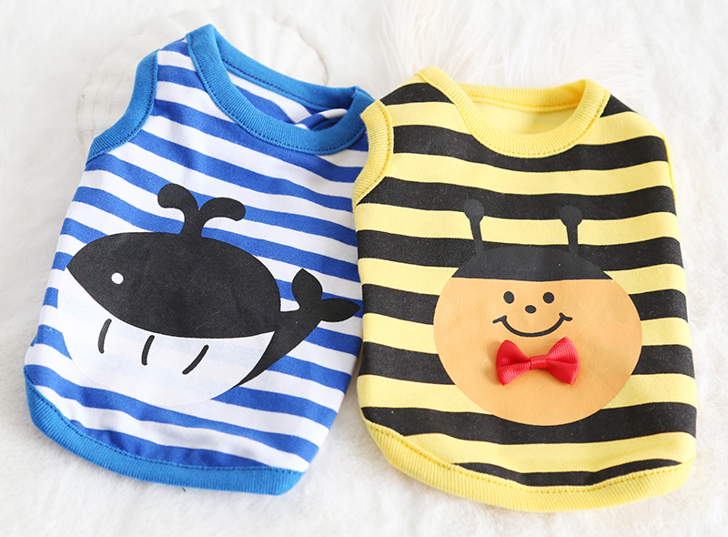 蜜蜂鲸鱼条纹背心