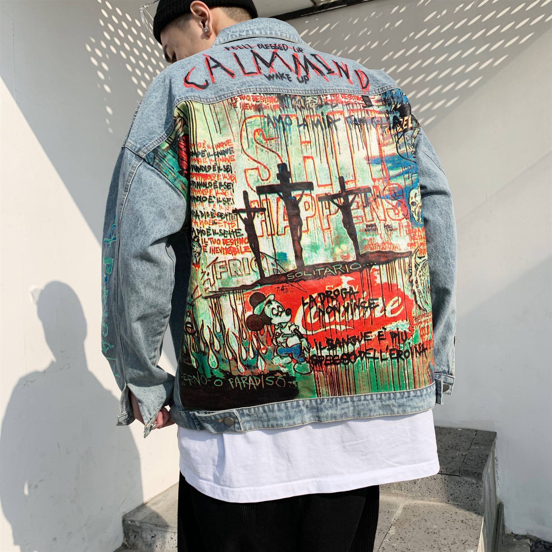 Graffiti Couple Denim Jacket 9