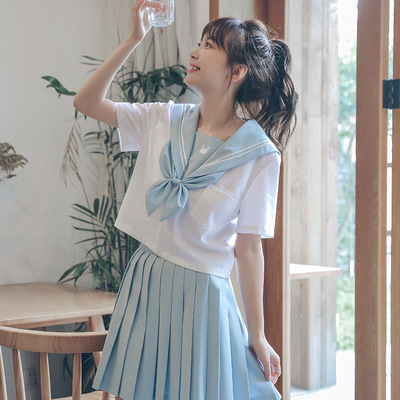 Original college style jk Uniform skirt Genuine solar system student Sweet Sailor fashion suit school uniform Naval Air