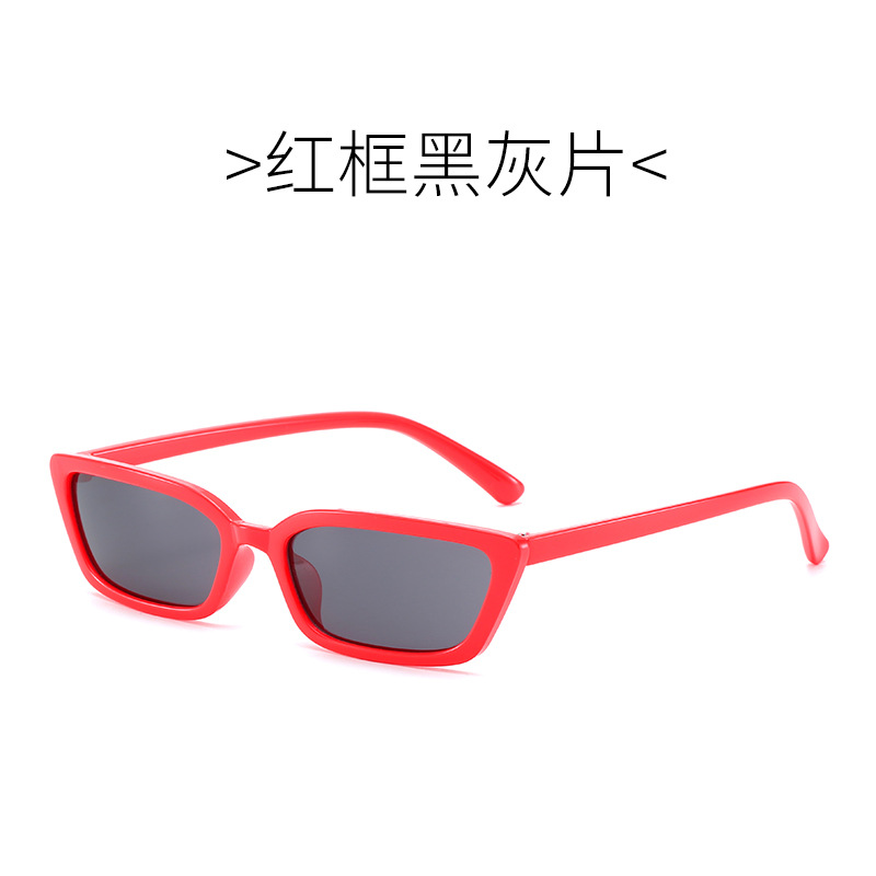 97033 transfronteriza plástico retro gato oreja gafas de sol Nueva moda europea y americana transparente color océano pieza pequeño marco gafas de sol