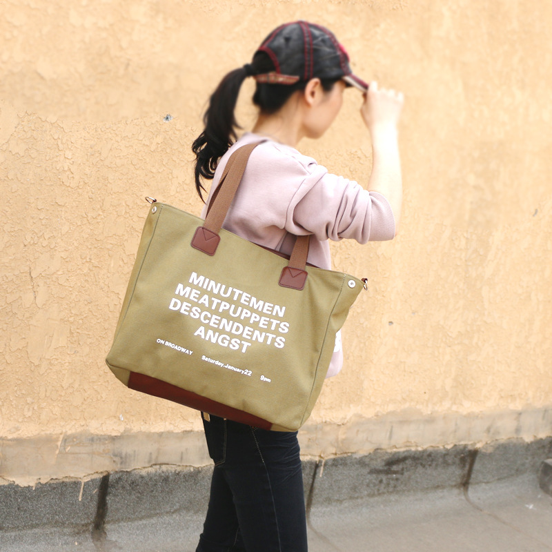 Bolsa de algodón y lino de alta calidad, bolsa de lona, bolsa de protección ambiental, bolsa de hombro, bolsa de lona de mensajero, se puede imprimir al por mayor