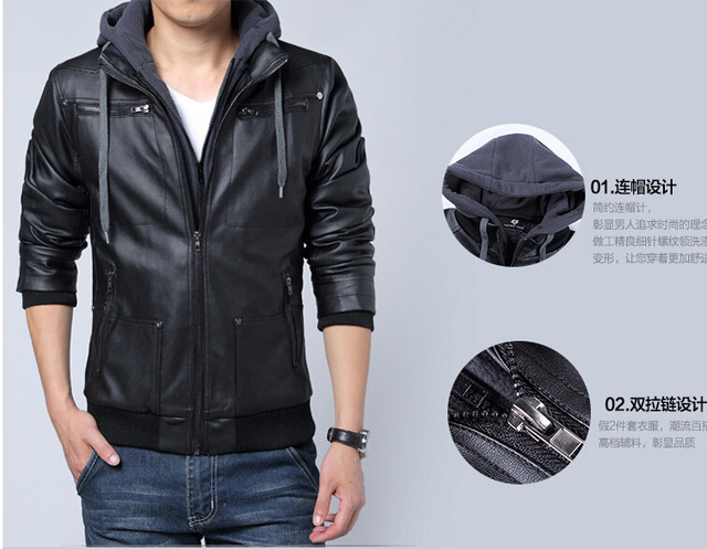 Veste en cuir homme - Ref 3443782 Image 3