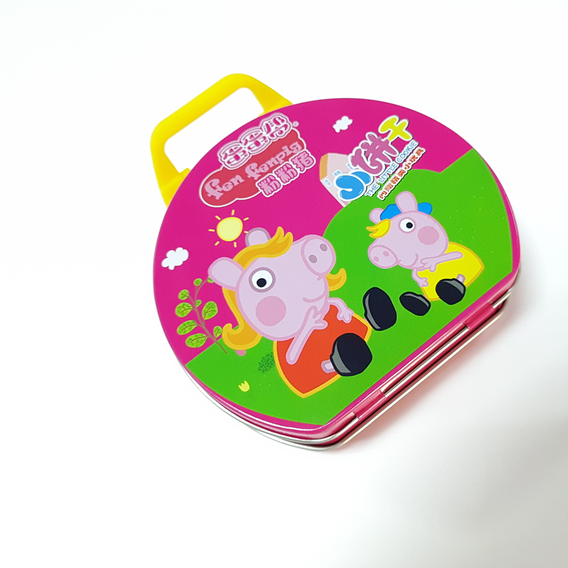 马口铁手挽罐 卡通手挽铁盒糖果盒 异形翻盖手提饼干铁盒厂家定Z