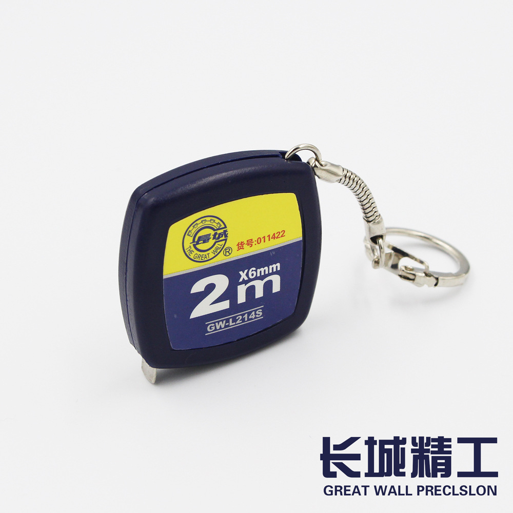 厂家批发长城精工14系列礼品钢卷尺2m*6mm测量尺工具送人