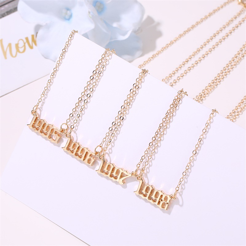 Fashion  Simple  New Pendant Years  Clavicle Chain Nihaojewelry display picture 3