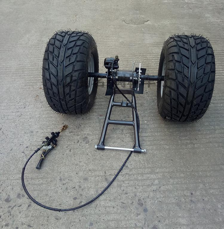 Homemade DIY four-wheel ATV kart accessories two-wheel motorcycle modified tricycle rear axle 8 inch road tires