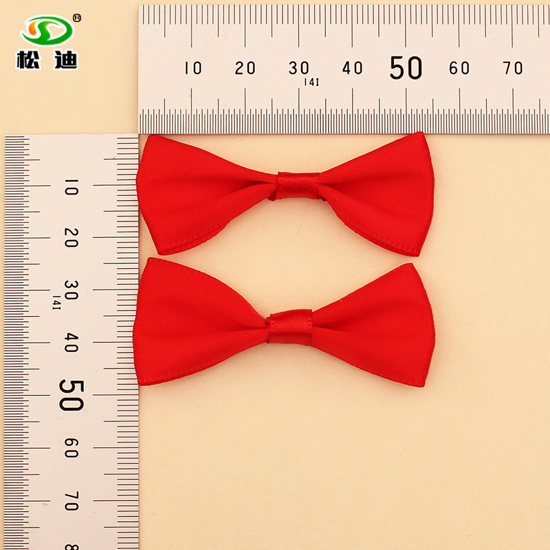八分涤纶大红领结3