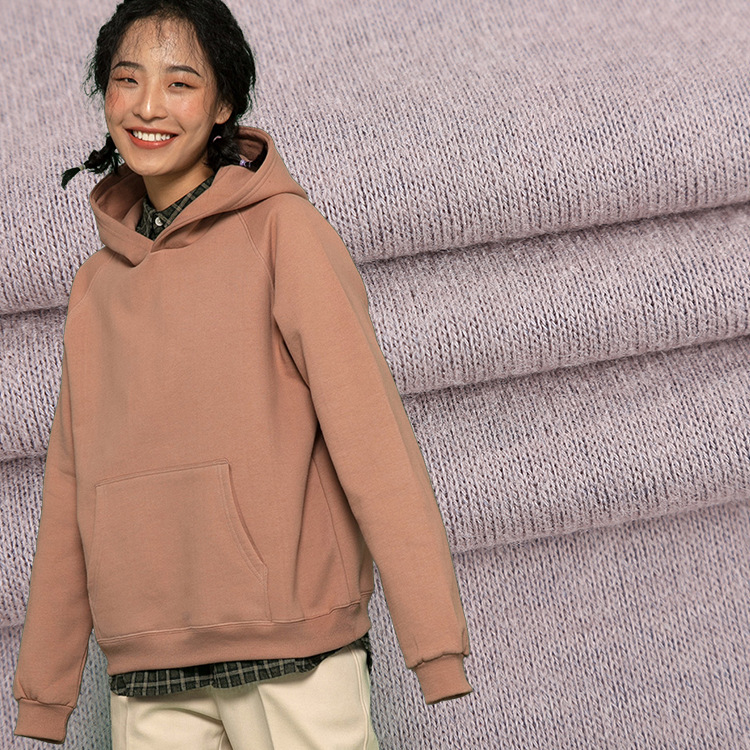 厂家直供 毛呢粗针绒布 秋冬家居服运动装面料