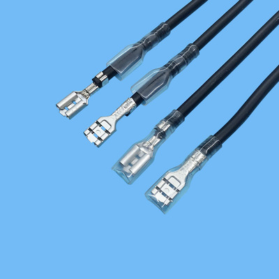 厂家直销2.8插簧带护套端子线110/187/250端子线电池连接线定制