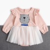 Children's spring cartoon bodysuit, brand autumn clothing for new born, long sleeve