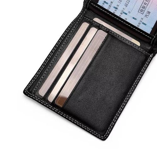 Factory New Short Genuine Leather Wallet Calfskin Men's Money Clip Bulk Wholesale Driver's License Leather Case Men's Genuine Leather Card Holder