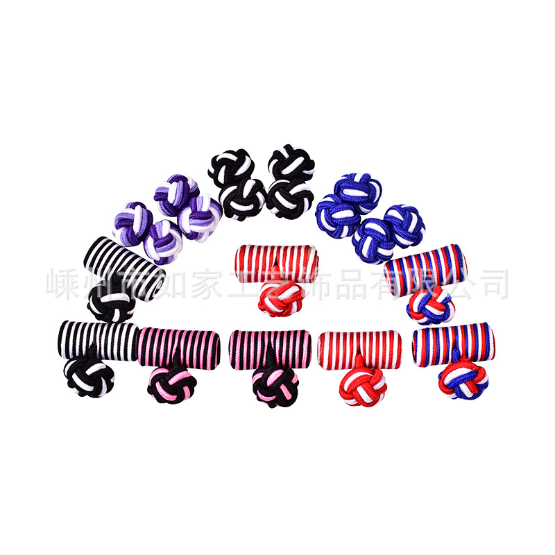 供应袖扣、手工编织绳扣、打结袖扣特色绳结扣、中国结袖扣