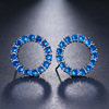 Fashionable zirconium, earrings, universal jewelry, European style